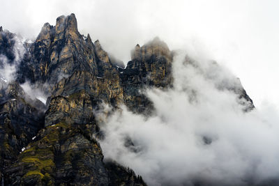 Scenic view of rocky mountains against sky