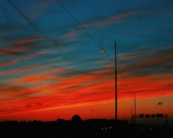 Silhouette of trees at sunset