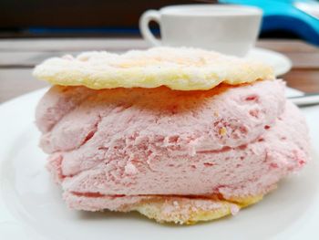 Close-up of cake in plate