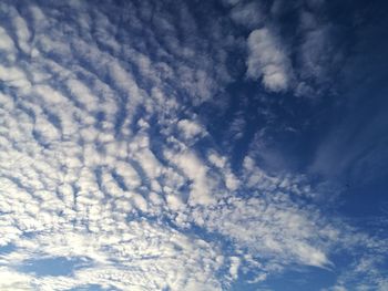 Low angle view of clouds in sky