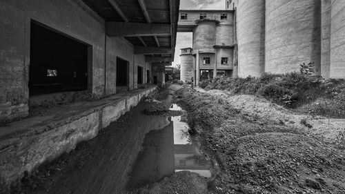 Puddle under bridge