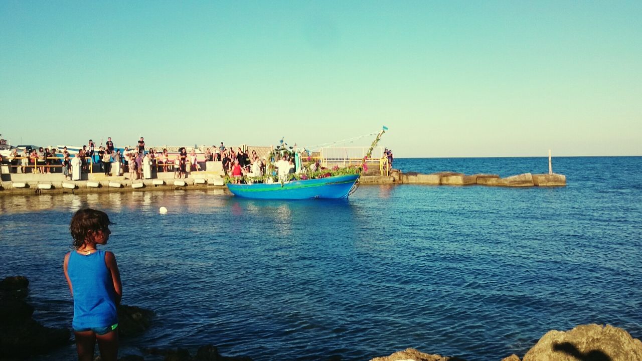 Procession on the boat