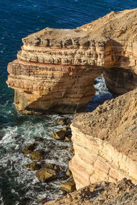 Rock formations in sea