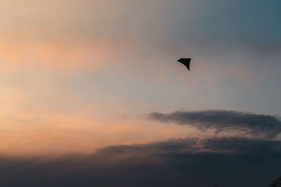 Low angle view of sky at sunset