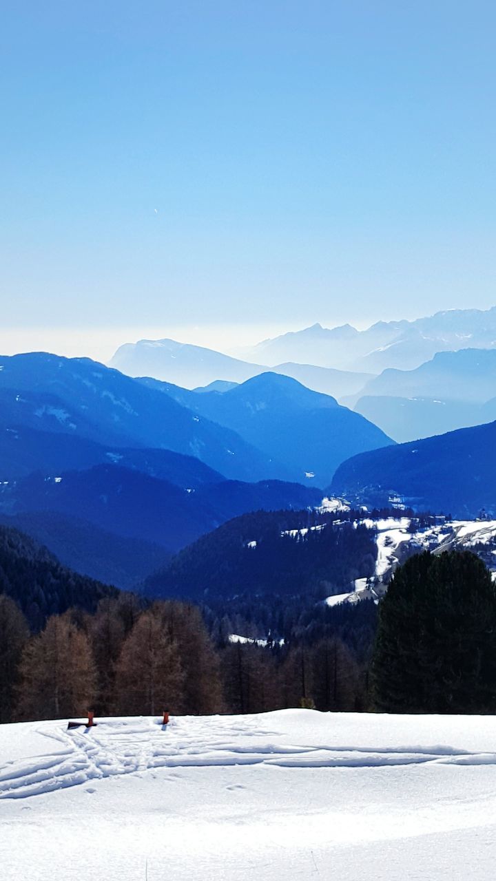 SCENIC VIEW OF SNOW COVERED MOUNTAINS