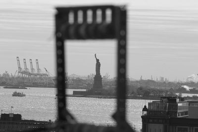 Statue in city