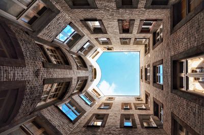 Low angle view of buildings against sky