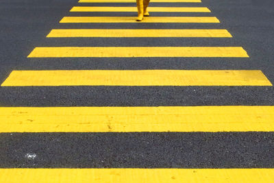 Zebra crossing on street