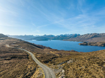 Dji mavic 3 drone photos from poolewe to loch maree hike