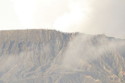 Panoramic view of snowcapped mountains against sky