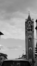 Low angle view of church against sky