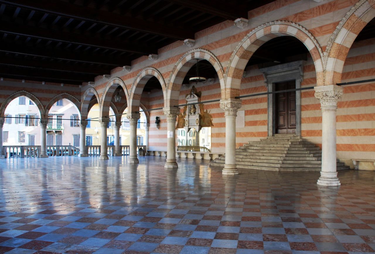 VIEW OF BUILDING WITH COLONNADE