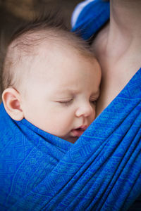 Close-up portrait of cute baby