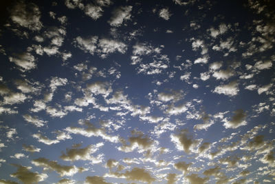 Low angle view of clouds in sky