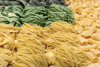 High angle view of vegetables in market