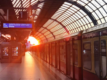 Train at railroad station