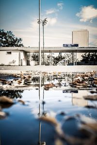 Bridge over water against sky