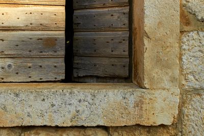 Close-up of wooden door