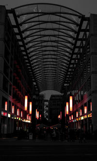Illuminated city at night