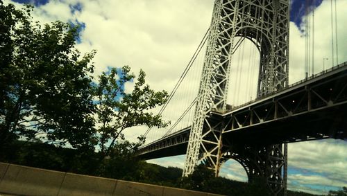 Low angle view of bridge against sky