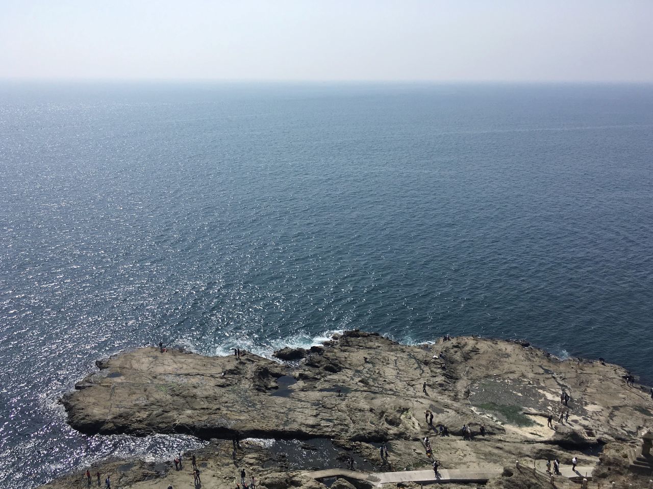 sea, water, scenics - nature, beauty in nature, horizon, horizon over water, sky, rock, tranquility, tranquil scene, nature, no people, rock - object, solid, day, non-urban scene, idyllic, land, high angle view, outdoors, rocky coastline