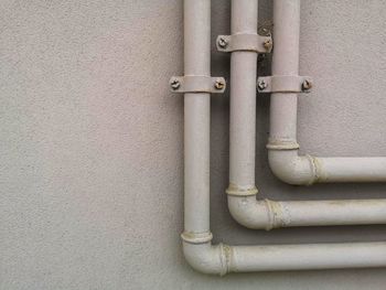 Gas pipe system on the wall