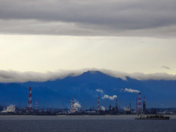 Misty morning under clouds