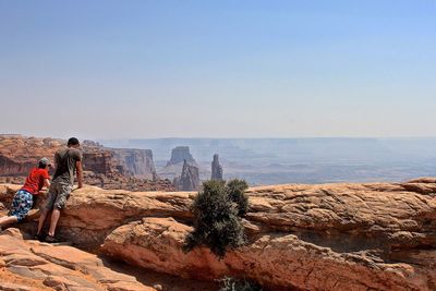 Tourists at canyonlands national park