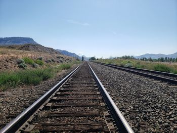 View of railroad track against sky