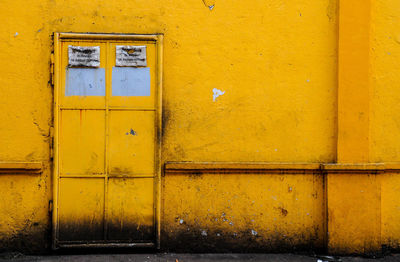 Full frame shot of yellow door