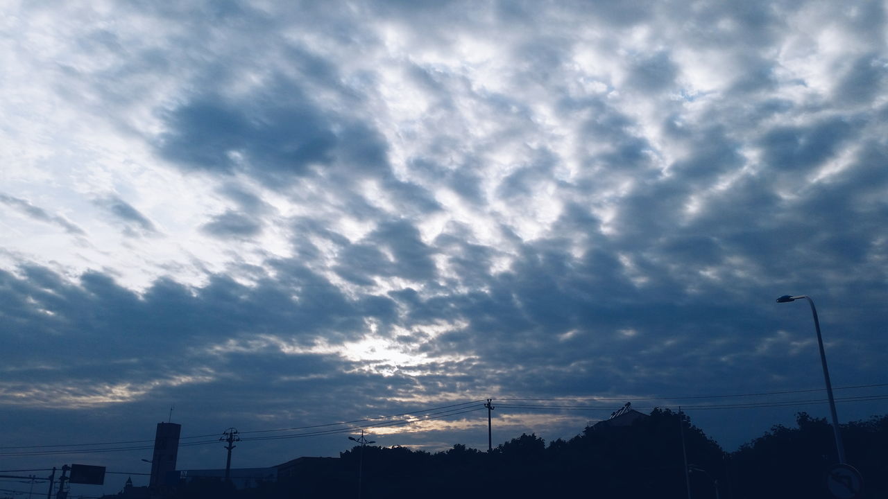 sky, electricity pylon, power line, cloud - sky, silhouette, electricity, power supply, low angle view, cloudy, fuel and power generation, connection, technology, cable, weather, cloud, sunset, dusk, overcast, nature, beauty in nature