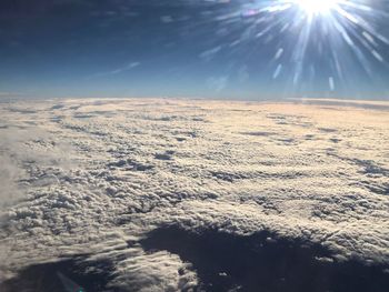 Scenic view of cloudscape against sky on sunny day