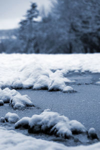 Close-up of snow on land