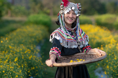 Portrait of a smiling young woman