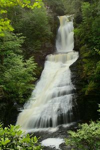 Scenic view of waterfall