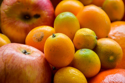 Full frame shot of apples in market