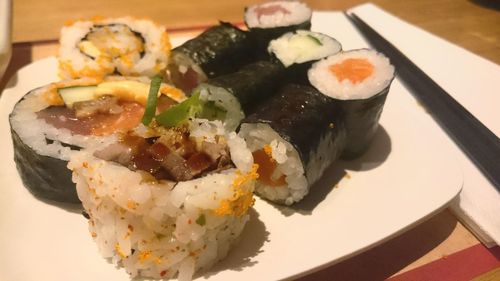 Close-up of served food