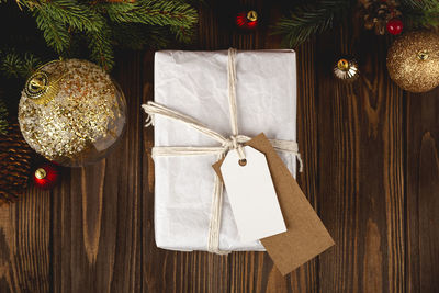 Christmas decoration on table