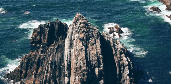 Rocks in sea