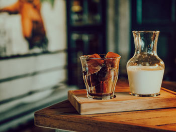 Close-up of drink on table