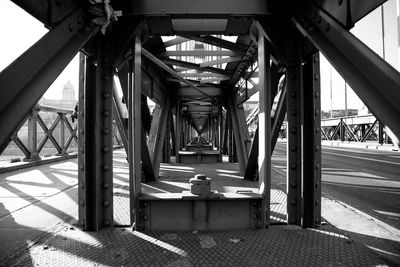 High angle view of bridge