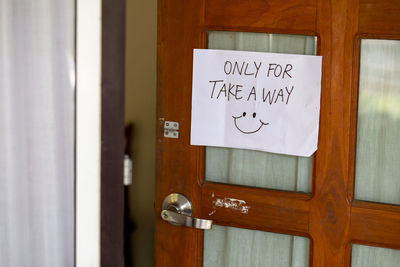 Close-up of closed door