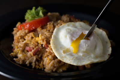 Close-up of served food