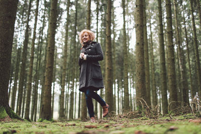 Woman in forest