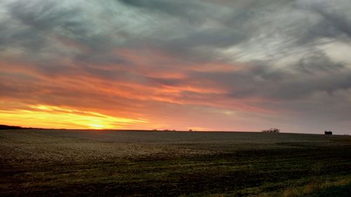 Sunset over landscape