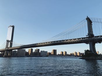 View of suspension bridge against sky