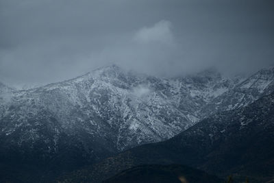 Cold in the morning with the cloudy mountain after the storm