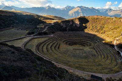 Scenic view of mountain range against sky