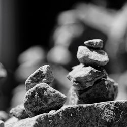 Stack of stones on rock