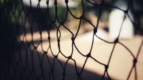 Close-up of sports net